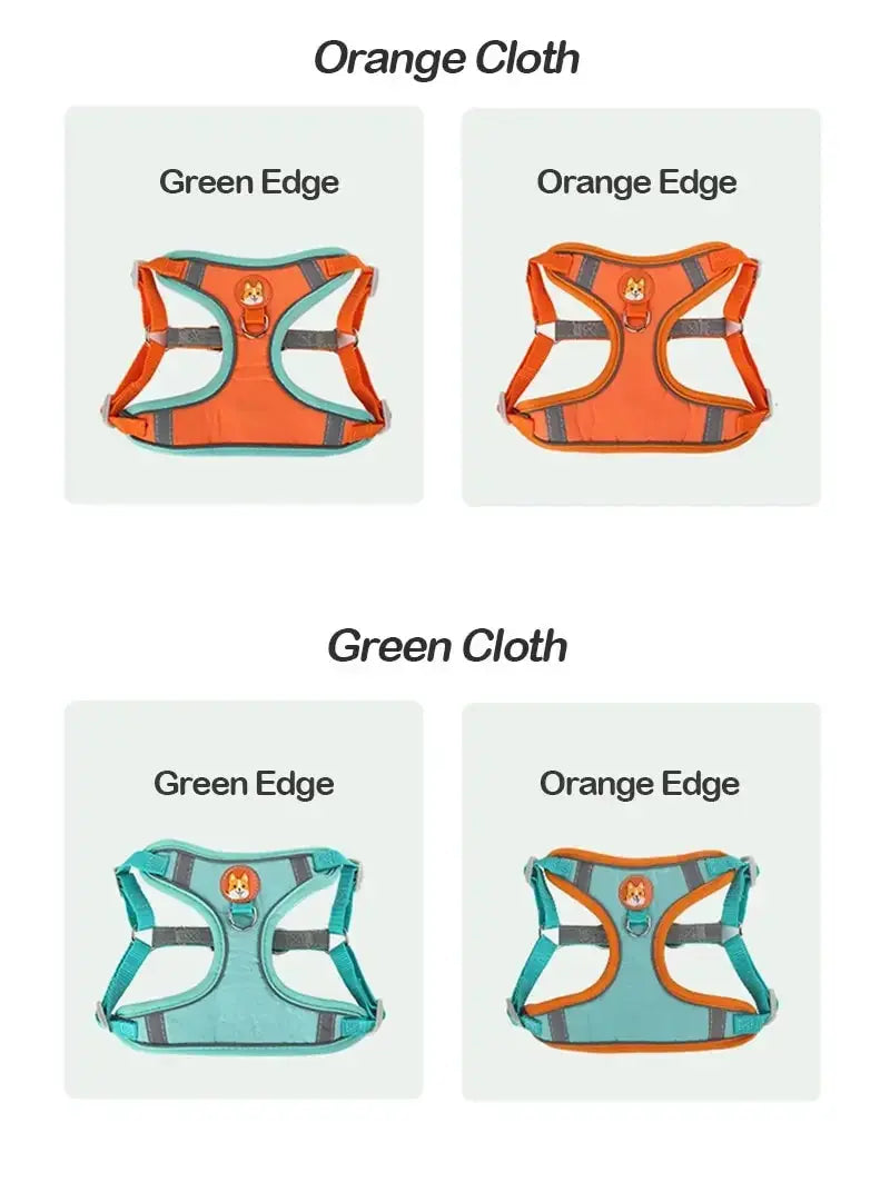Booteely Pet Suede Chest Harness Vest Dog Cat Strap Reflective Leash Retractable For Small Light And Convenientn - Nova Trendz