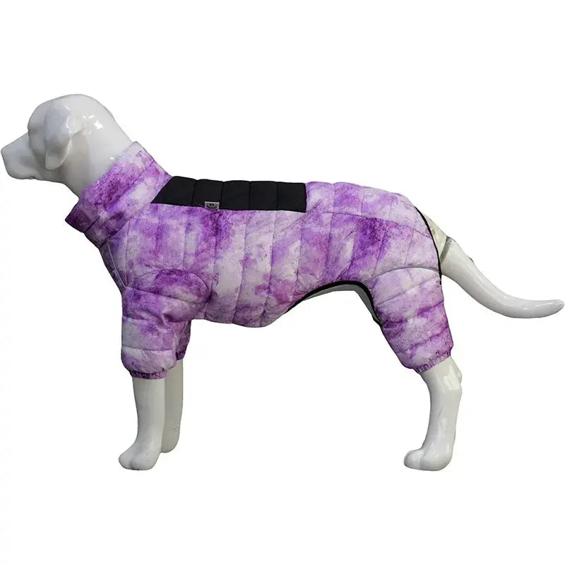 Dog Thicken Cotton-padded Coat Pet Warm Down Jacket Windproof 4 Legs Pet Outfit Winter Greyhound Husky Corgi Chihuahua Clothes - Nova Trendz