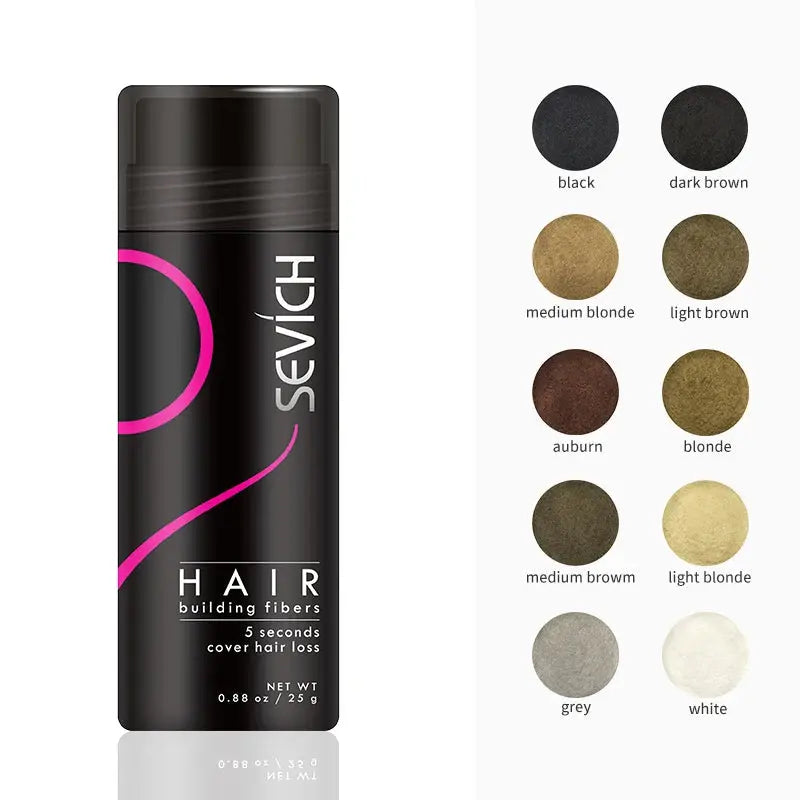 Sevich Hair fiber Spray 25g Keratin Hair Building Fibers Regrowth Powder Hair Root Cover Up Thickening Hair Loss Concealer Spray Nova Trendz
