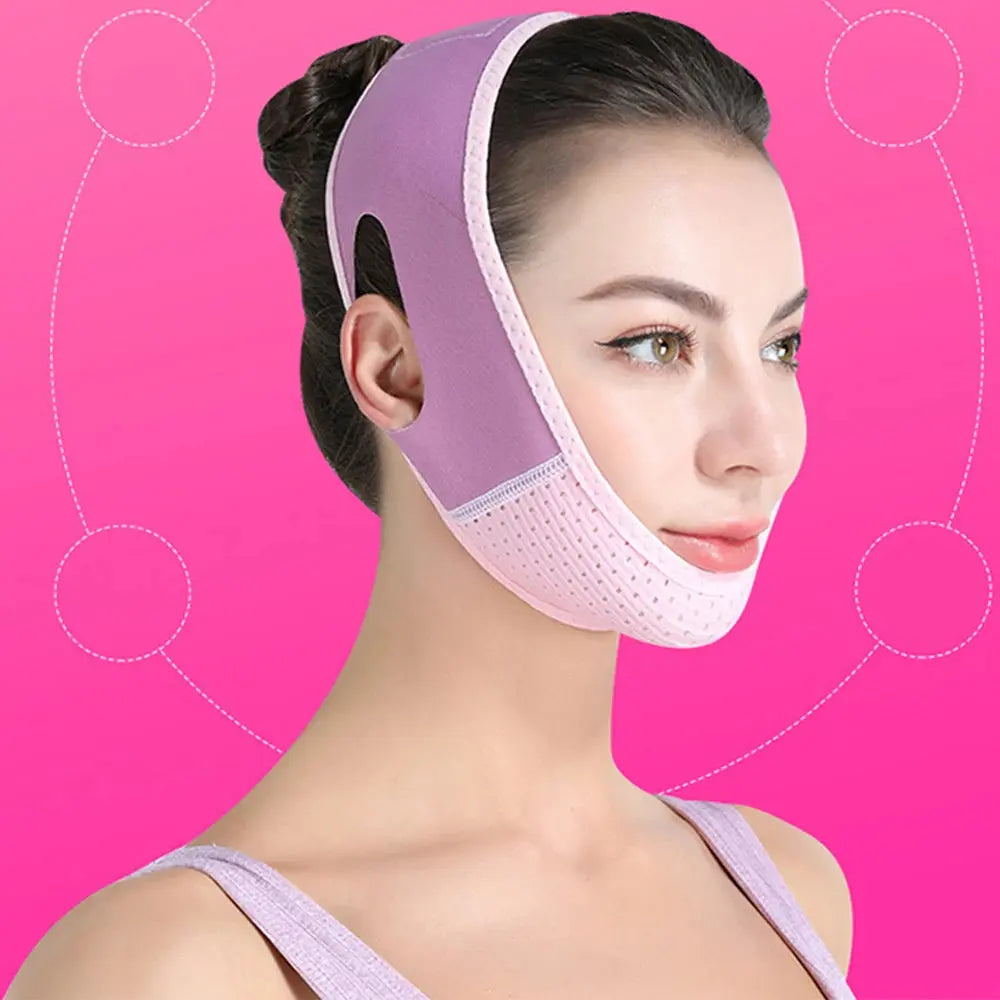 Double Chin Remover Facial Lifting Slimming Bandage V Line Shaped Cheek Face Lift Up Belt Strap Jaw Face Tightening Massagers - Nova Trendz