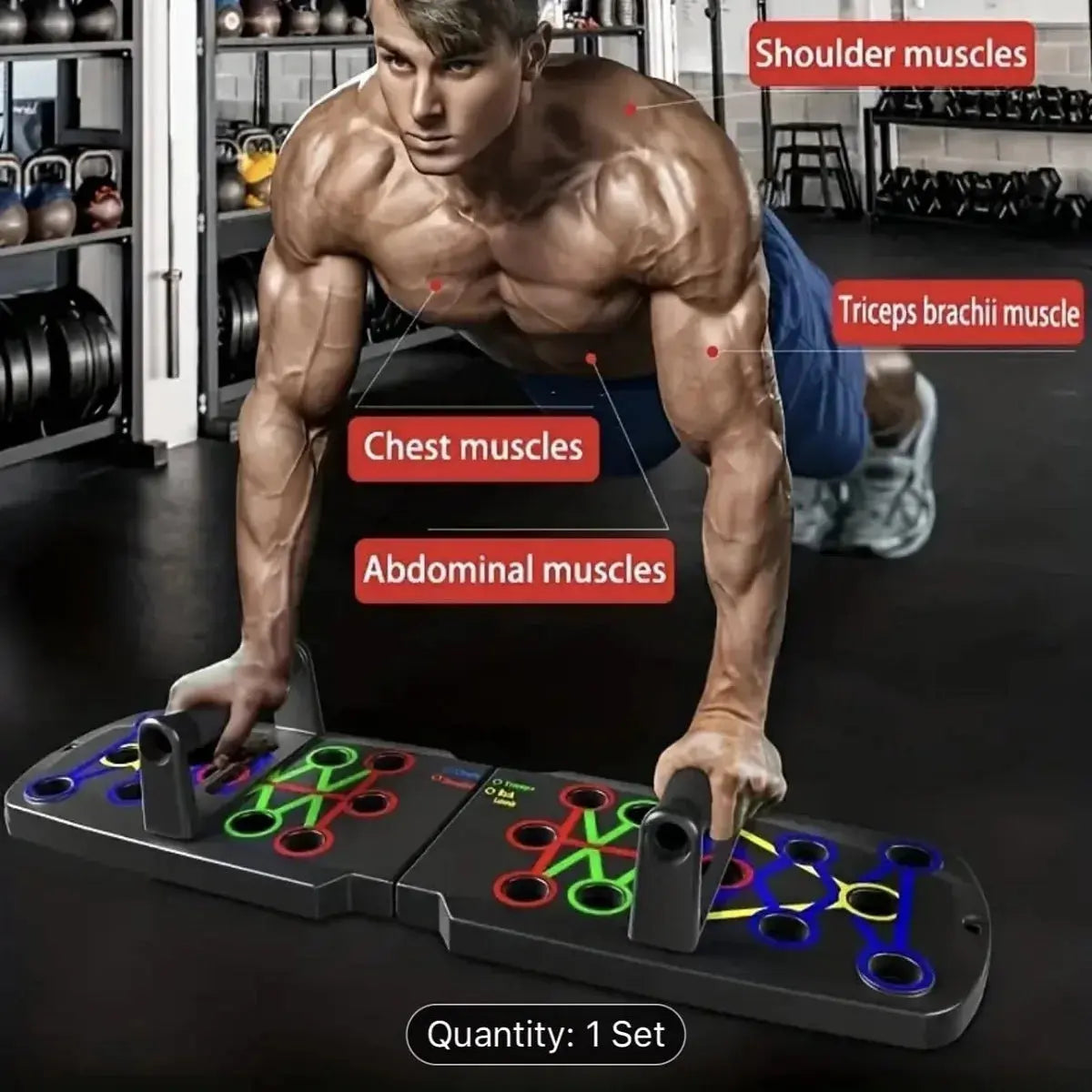 Solid Push Up Board Home Workout Equipment Multi-Functional Pushup Stands System Fitness Floor Chest Muscle Exercise Professiona Nova Trendz