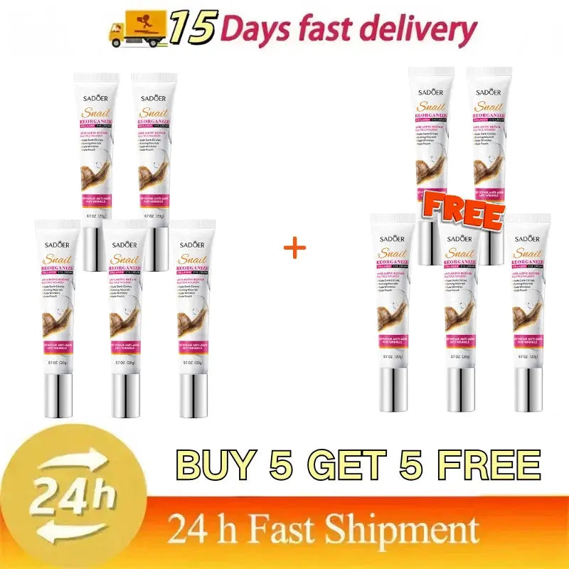 Remove Eyes Bags Eye CreamSnail Collagen Anti Dark Circles Anti-wrinkleMoisturizing Firming Beauty Eyes SkinCare Products Nova Trendz