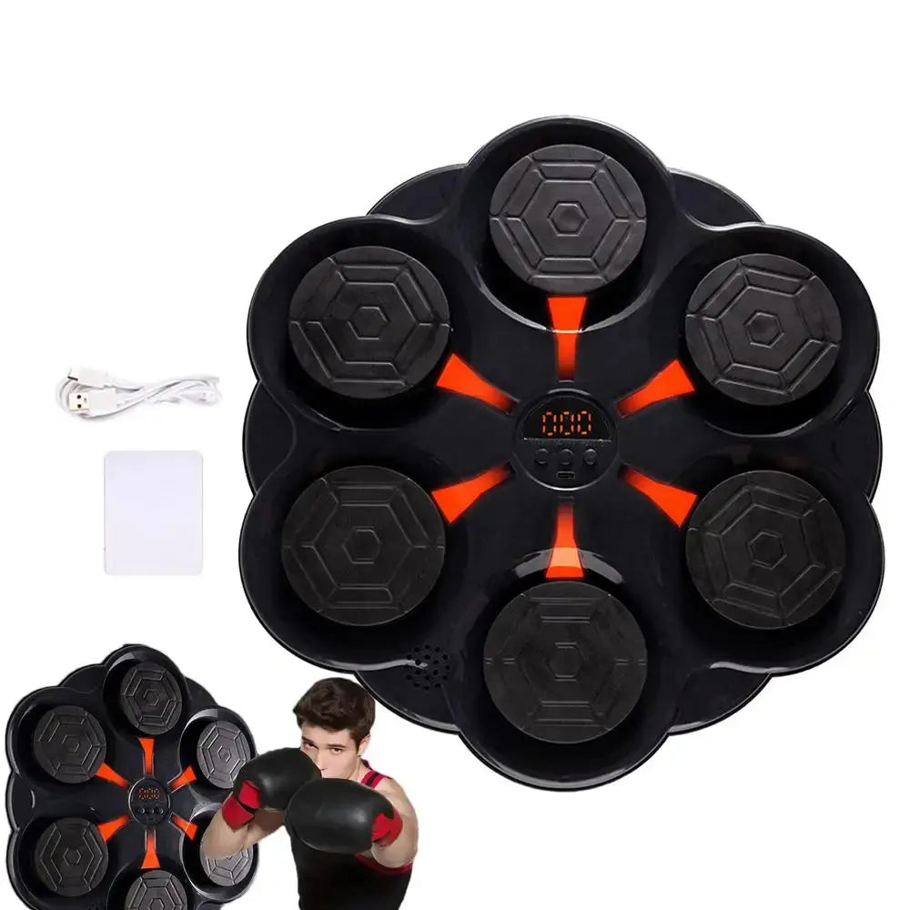Music Boxing Machine Music Boxing Punches Wall Mounted Workout Boxing Target Machine Charging for Kids Adults Home Exercise Nova Trendz