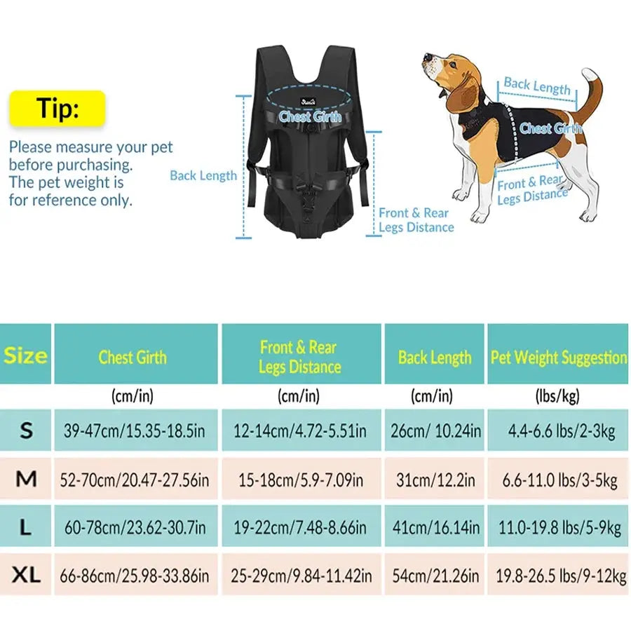 Pet Backpack Carrier For Cat Dogs Front Travel Dog Bag Carrying For Animals Small Medium Dogs Bulldog Puppy Mochila Para Perro - Nova Trendz