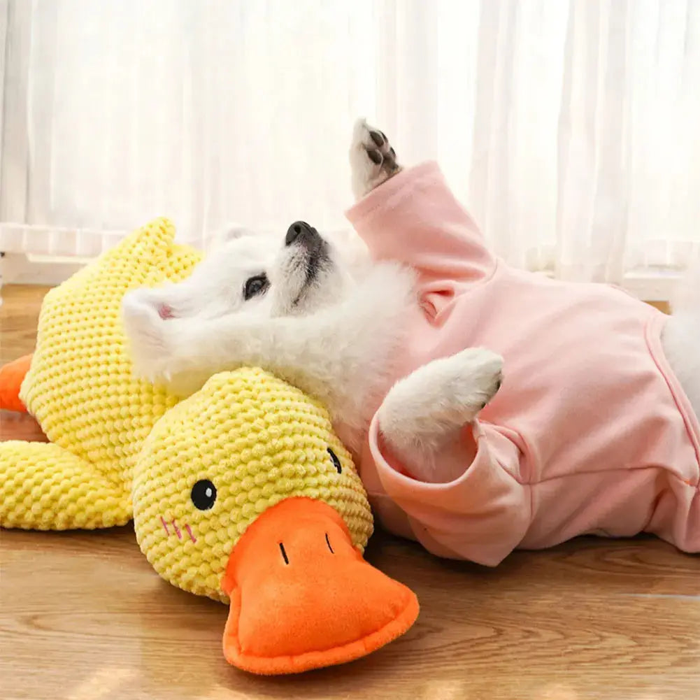 Dog Calming Duck Pet Plush Toy with Quacking Sound Calming Duck Dog Toy Pillow Toy Dog Stuffed Animals Chew Toy for Dogs Nova Trendz