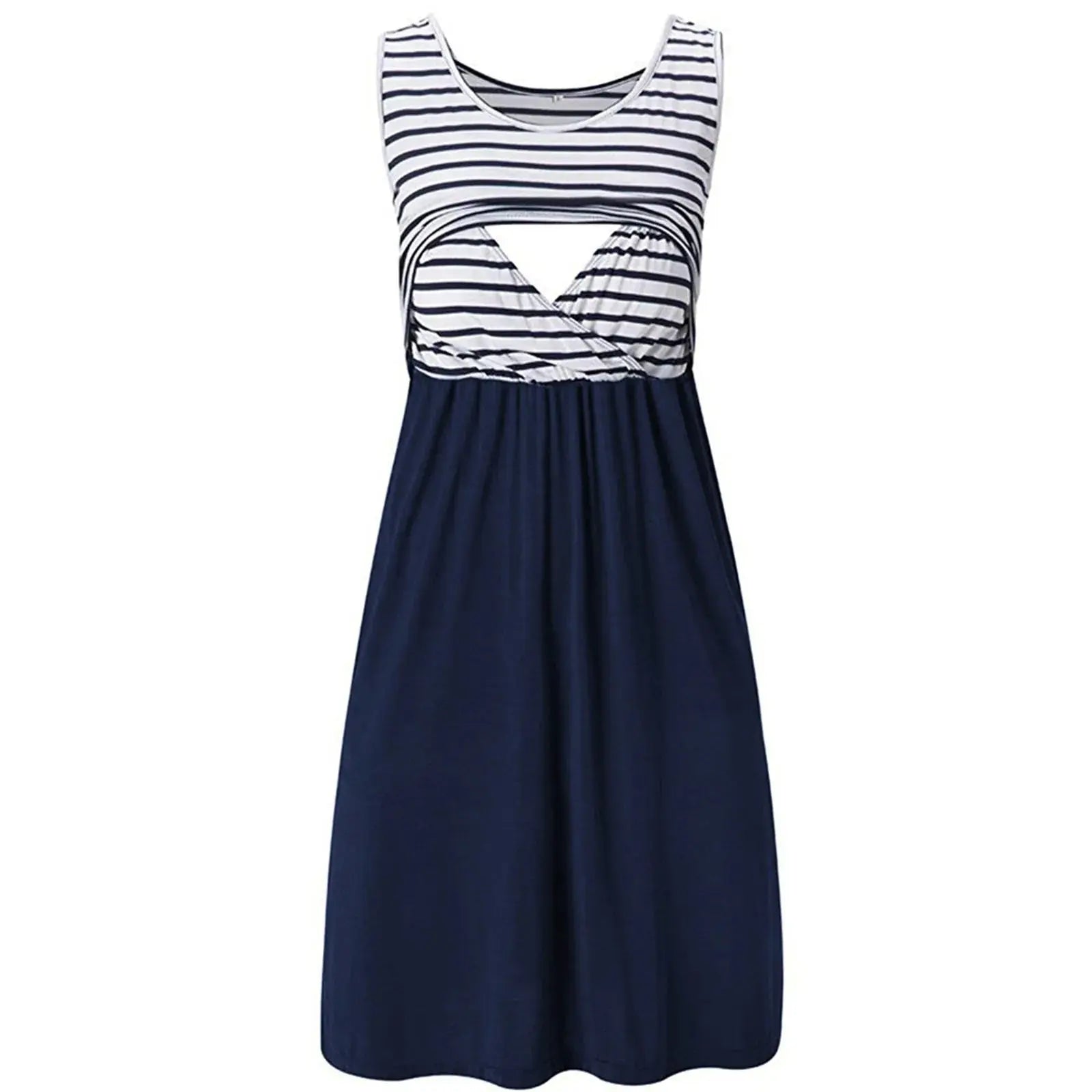 Women's Pregnancy Sleeveless Nursing Dress Maternity Dress Breastfeeding Clothes Summer Maternity Sleepwear Pregnancy Dresses Nova Trendz