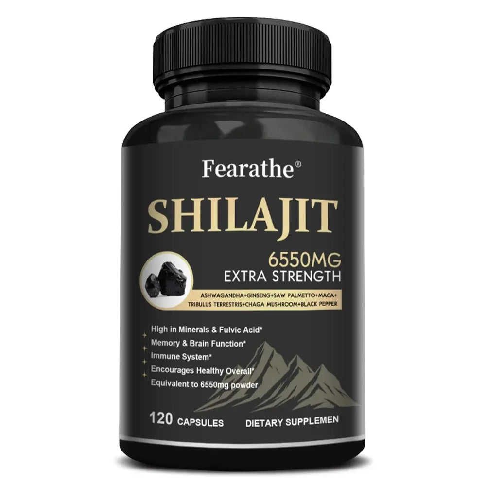 6550MG Natural Shilajit Fulvic Acid Mineral Supplement for Immune Health, Metabolism, Brain Function and Overall Physical Health Nova Trendz