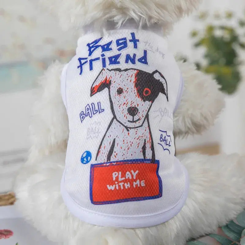 1 PC Lightweight Summer Vest for Pets Chihauhua XS-XXL Big Dogs Clothing Ice Felt Overall Cartoon No Fading Pet Cat Overalls - Nova Trendz