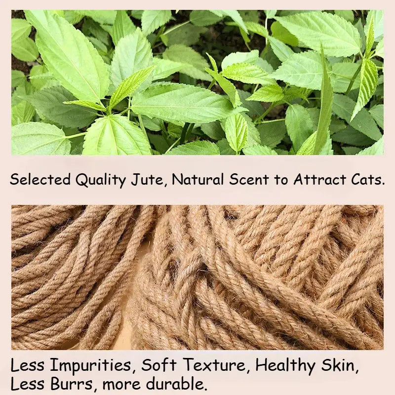 20M/50M Cat DIY Sisal Rope Cat Climbing Grinding Frame Special Cotton Rope Resistant Grinding Scratching Cat Toy Rope-4/6/8mm - Nova Trendz