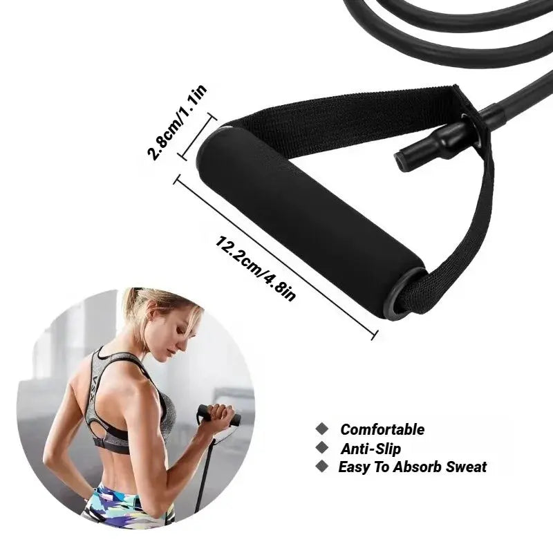 Resistance Bands With Handles Exercise Workout For Men Women Strength Training Equipment At Home 5 Levels Tube Band Pull Rope Nova Trendz