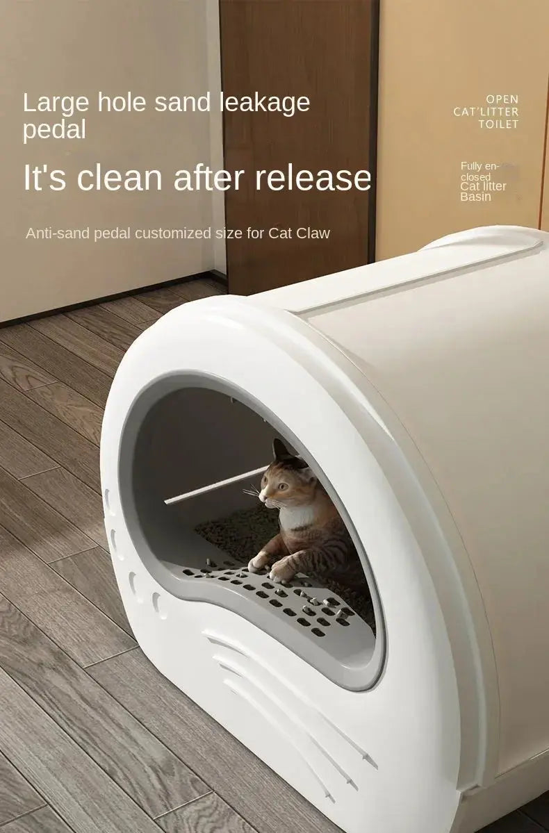 Cat Litter Box Fully Enclosed Drawer Type Cat Litter Box Anti-splash and Odor Isolation Cat Toilet Extra Large Cat Litter Box Nova Trendz