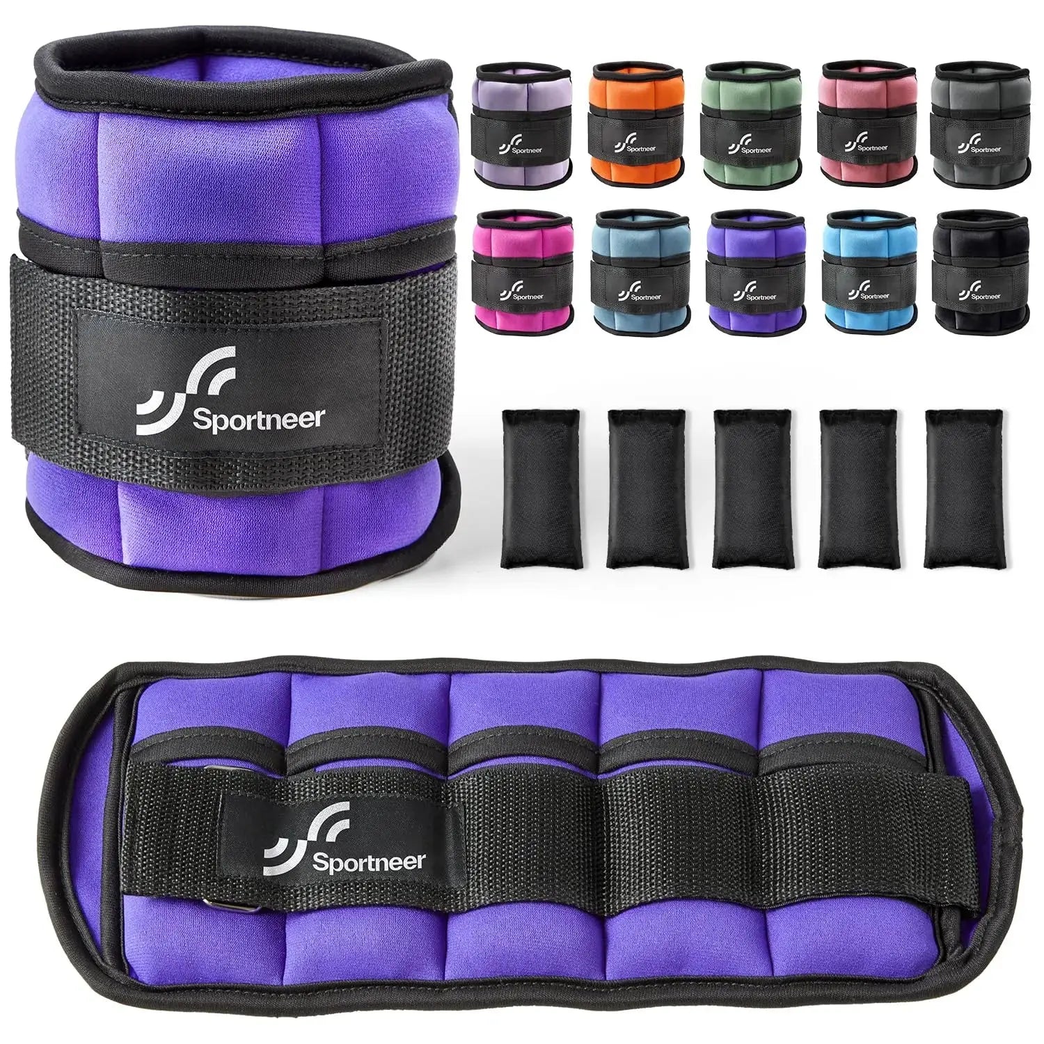 Sportneer Adjustable Ankle Weights 1Pair 10lb Leg Weight Straps for Women Men Weighted Ankle Weights Set for Gym Fitness Workout Nova Trendz