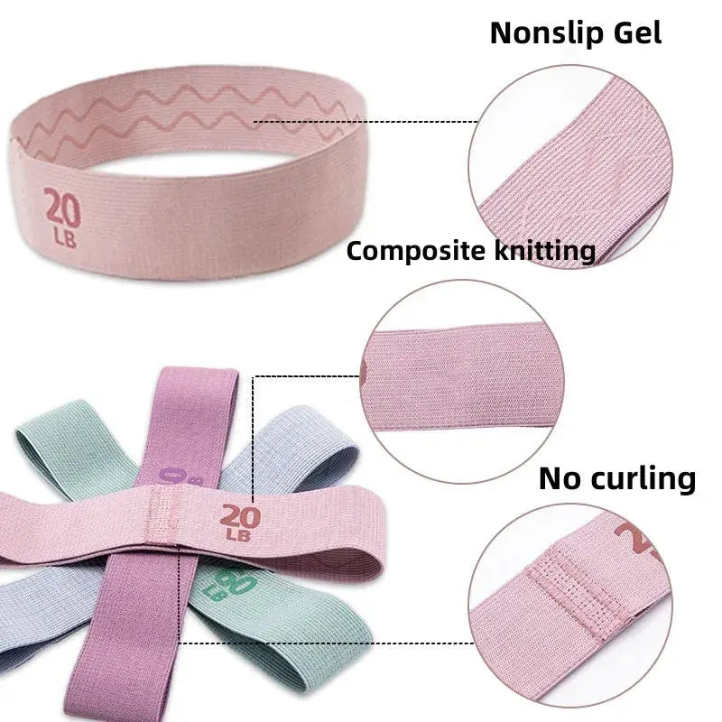 2025 Fabric Elastic Bands Fitness Resistance Bands Yoga Pilates Hip Circle Expander Bands Gym Training Home Workout Equipment Nova Trendz