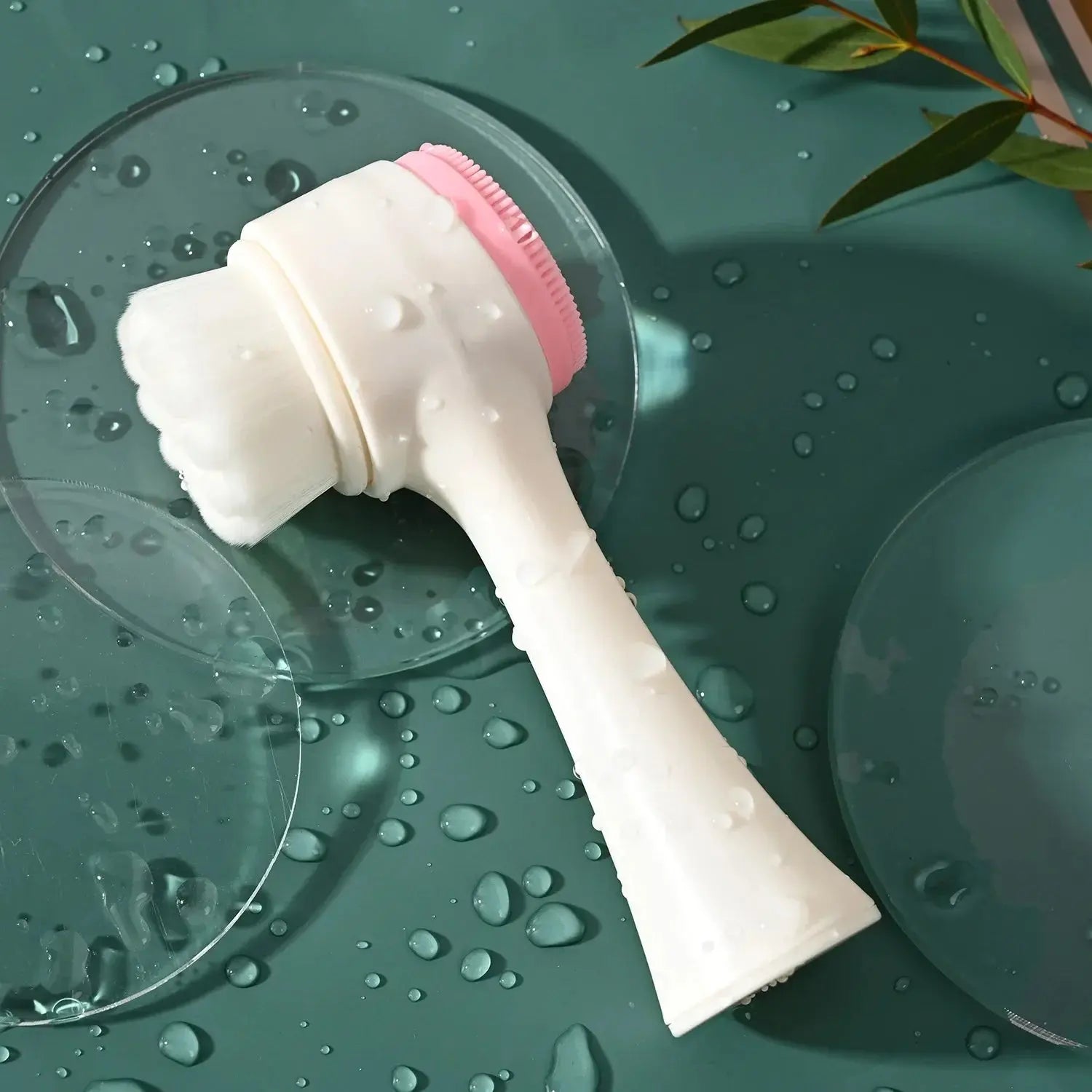 Silicone Facial Facial Cleansing Brush Manual Massage Facial Cleansing Brush Soft Bristles Silicone 3D Double-Sided Face Brushes Nova Trendz