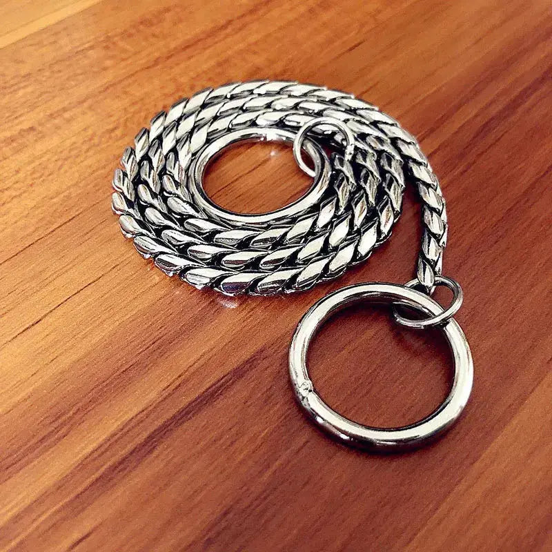 Copper Snake P Chain Dog Collar Small Puppy Large Dog Collar Necklace Choker Pet Training Supplies Slip Collar Gold Sliver Black - Nova Trendz