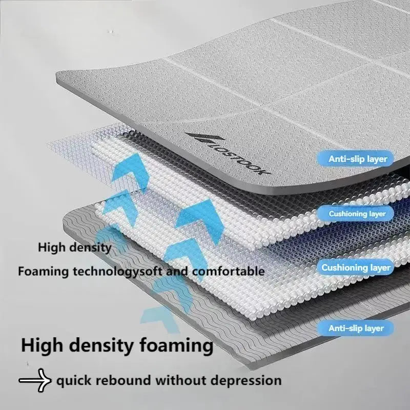 1 pcs foldable yoga mat, sponge material non-slip thickened fitness mat, home exercise yoga mat Nova Trendz