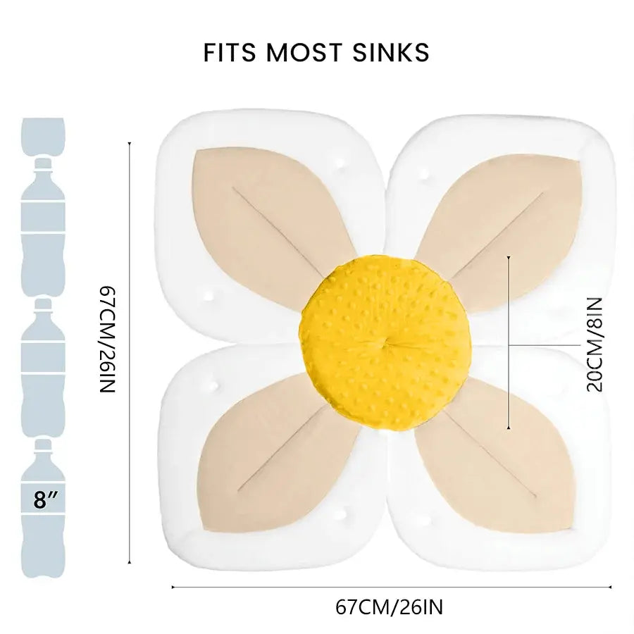 Baby Bath - Flower Baby Bath Pad Infant Bathtub Mat for Bathtub Tub Sink Nova Trendz