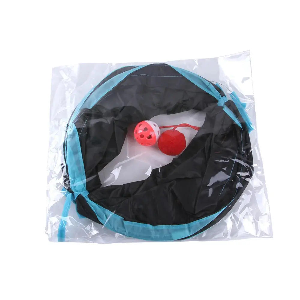 Cat Tunnel Pet Supplies Cat S T Pass Play Tunnel Foldable Cat Tunnel Cat Toy Breathable Drill Barrel for Indoor loud paper - Nova Trendz