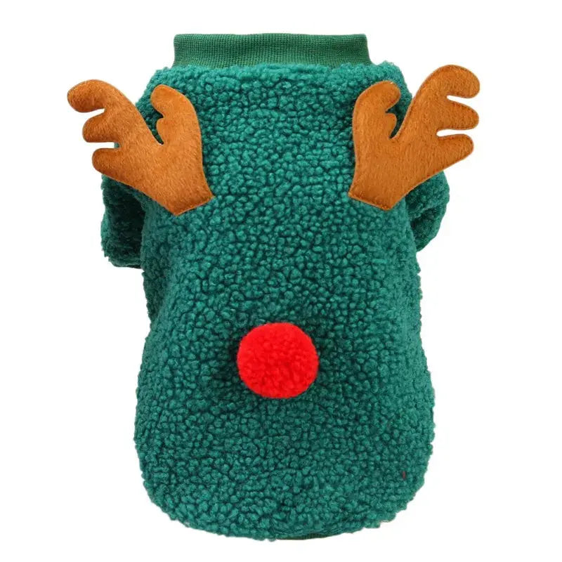 Christmas Dog Halloween Costumes Clothes Hoodies Cold Weather Winter Coat Reindeer Design Sweater for Small Dogs Cats Nova Trendz