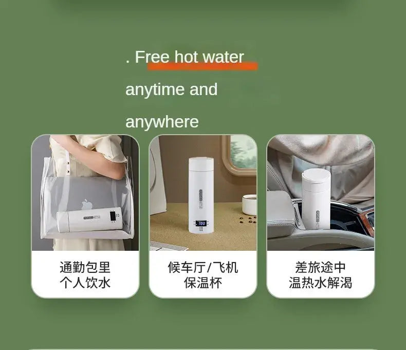 500ML Travel Electric T Kettle Fast Boiling Water Portable baby Milk Warmer Kettle 304 Stainless Steel Thermo Kettles Nova Trendz