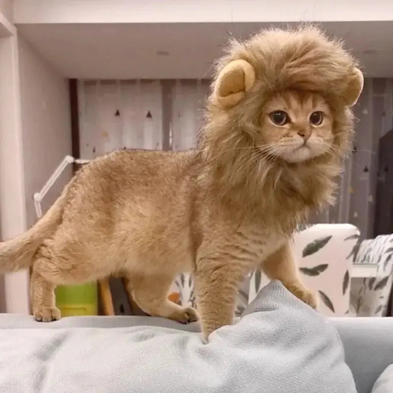 Cat Cosplay Dress Up Pet Hat Lion Mane for Cat Puppy Lion Wig Costume Party Decoration Halloween Christmas GatosPet Supplies Nova Trendz