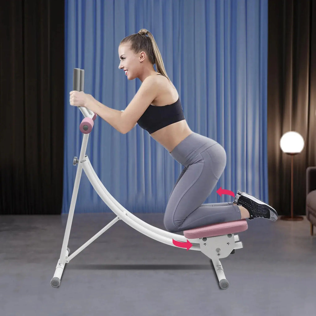Ab Machine, 150kg/330lbs Weight Capacity, Foldable, Core & Abdominal Exercise Fitness Equipment for Home Gym Nova Trendz
