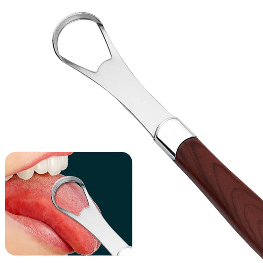 High Quality Stainless Steel Tongue Scraper for Oral Hygiene Reusable Dentisty Oral Hygiene Care Tools