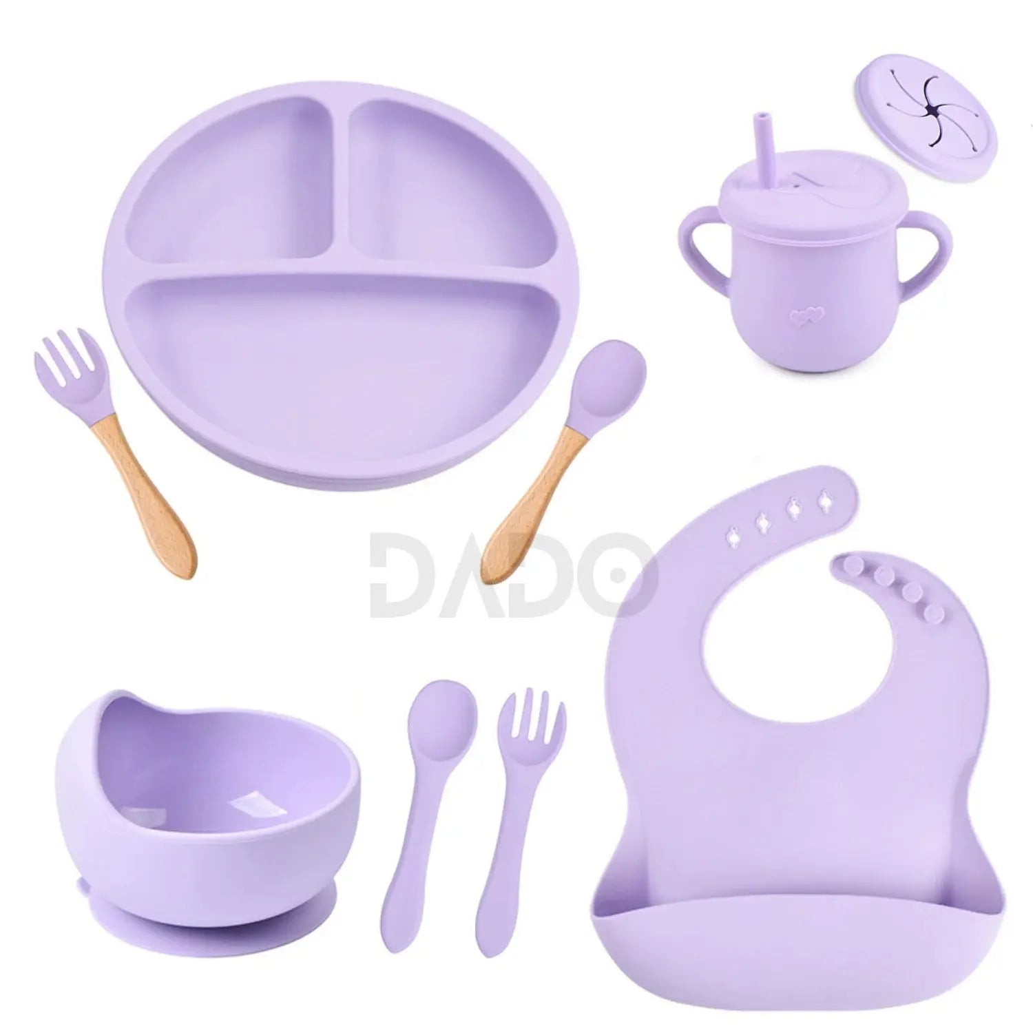 Customized Baby Silicone Feeding Set with Suction Cup Personalized Name Dish Divided Plate Bowl Spoon Cute Kid Eating Tableware Nova Trendz