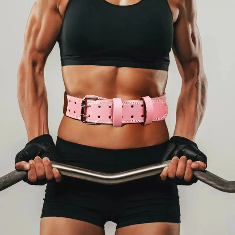 Weight Lifting Belt For Women 10.5cm Width Gym Fitness Squats Belt Back Support Powerlifting, Cross Training, Workout Belt Pink Nova Trendz