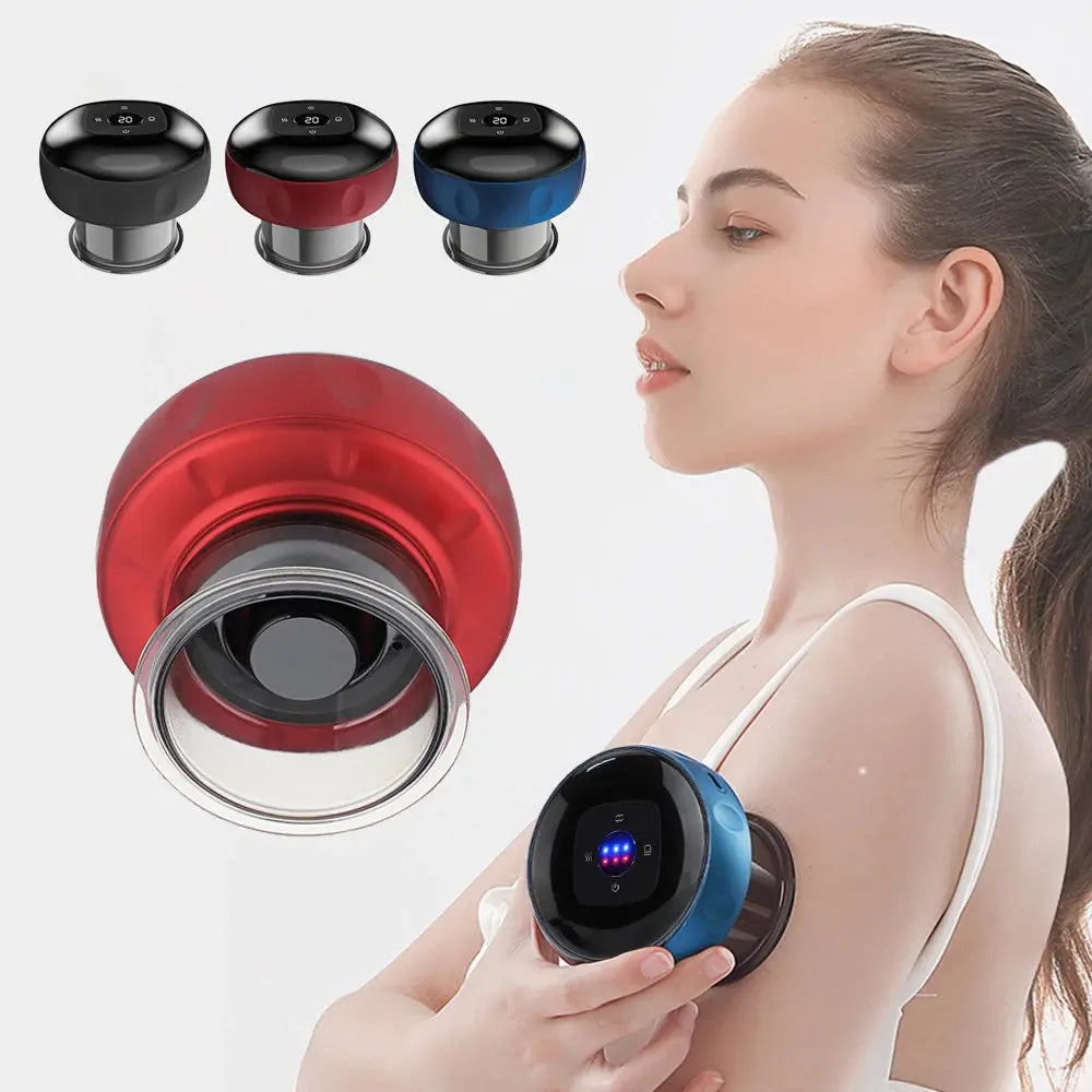 Body Scraping Massage Smart Electric Vacuum Cupping Heating Suction Cup Device Back Neck Arm Massger 6/12 Level Cupping Nova Trendz