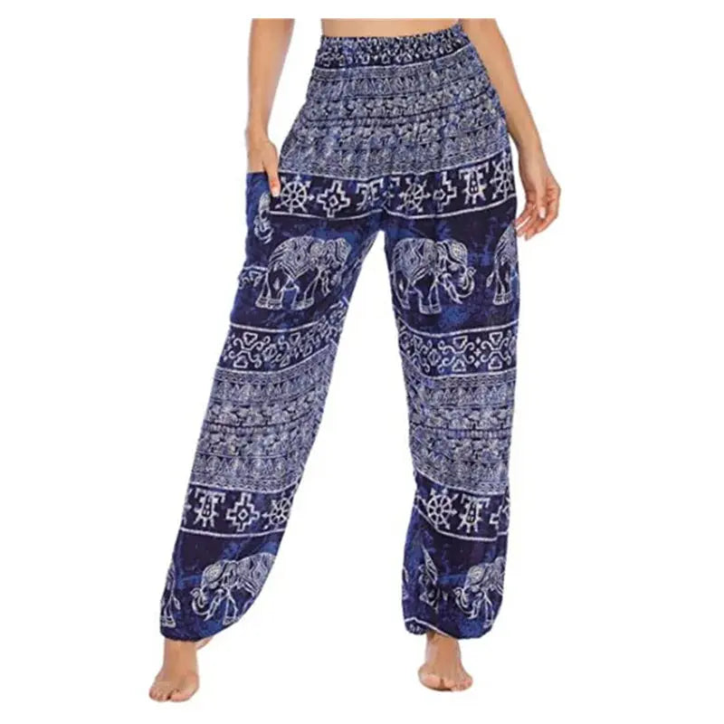 Yoga Pants Women Hippie Harem Printed Leggings Boho High Waisted Pantalone De Mujer Cintura Alta Calca Feminina Beach - Nova Trendz
