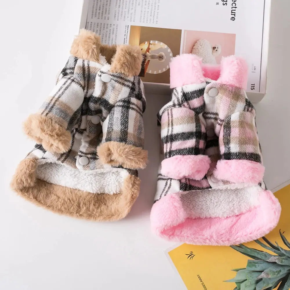 Pet Dog Clothes Lattice Coat Autumn Winter Dogs Pet Clothing Costume Clothes For Dogs Jacket Ropa Perro chihuahua Yorkshire Nova Trendz