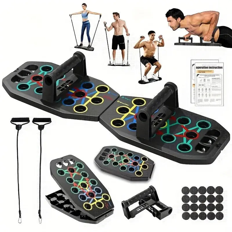 Solid Push Up Board Home Workout Equipment Multi-Functional Pushup Stands System Fitness Floor Chest Muscle Exercise Professiona Nova Trendz