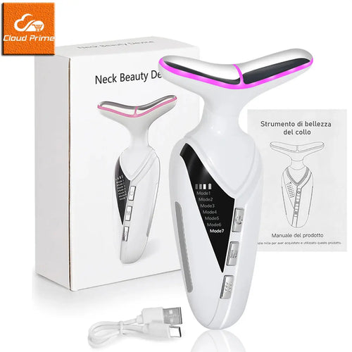 1PC Neck beauty instrument, face and neck massager, suitablefor women's home skin care Portable rechargeable skin lifting device Nova Trendz