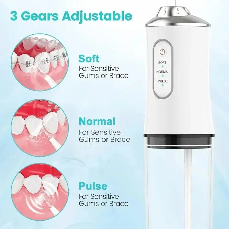Ipx7 Waterproof Toothbrush Combo Replacement Tips Teeth Cleaning Retainer Cleaner Electric Oral Irrigator Water Dental Flosser - Nova Trendz