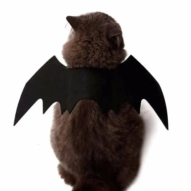 Pet Halloween Cosplay Costume for Dogs Cats Puppy Kittens Black Bat Wings - Nova Trendz
