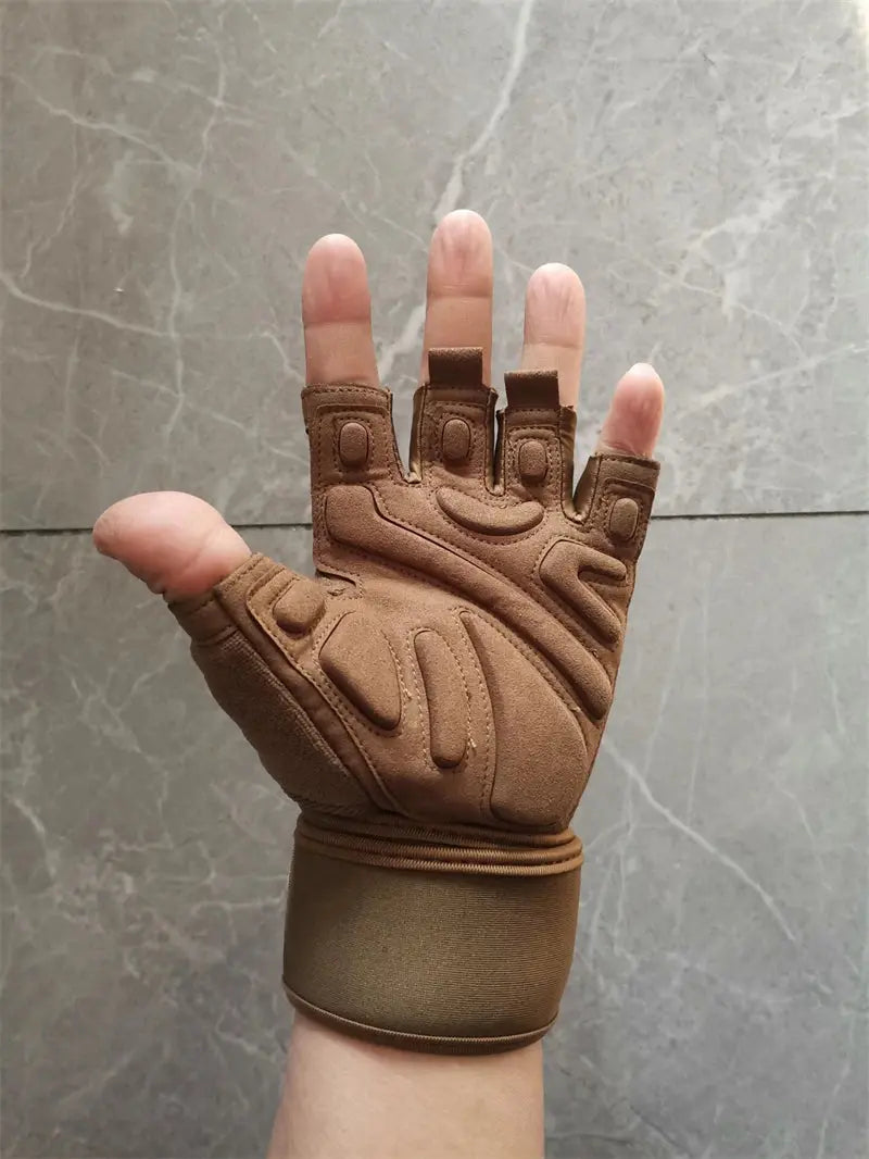 Half Finger Bodybuilding Gym Gloves Weightlifting Dumbbell Kettlebell Training Workout Fitness Gloves For Man  Women Nova Trendz