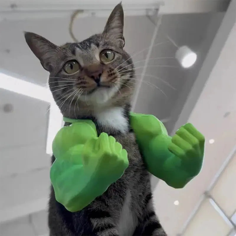Funny Cat Muscle Arm Clothing Decoration Props 3D Printed Pet Interactive Neck Hanging Toy Role-playing Accessories Birthday Toy Nova Trendz