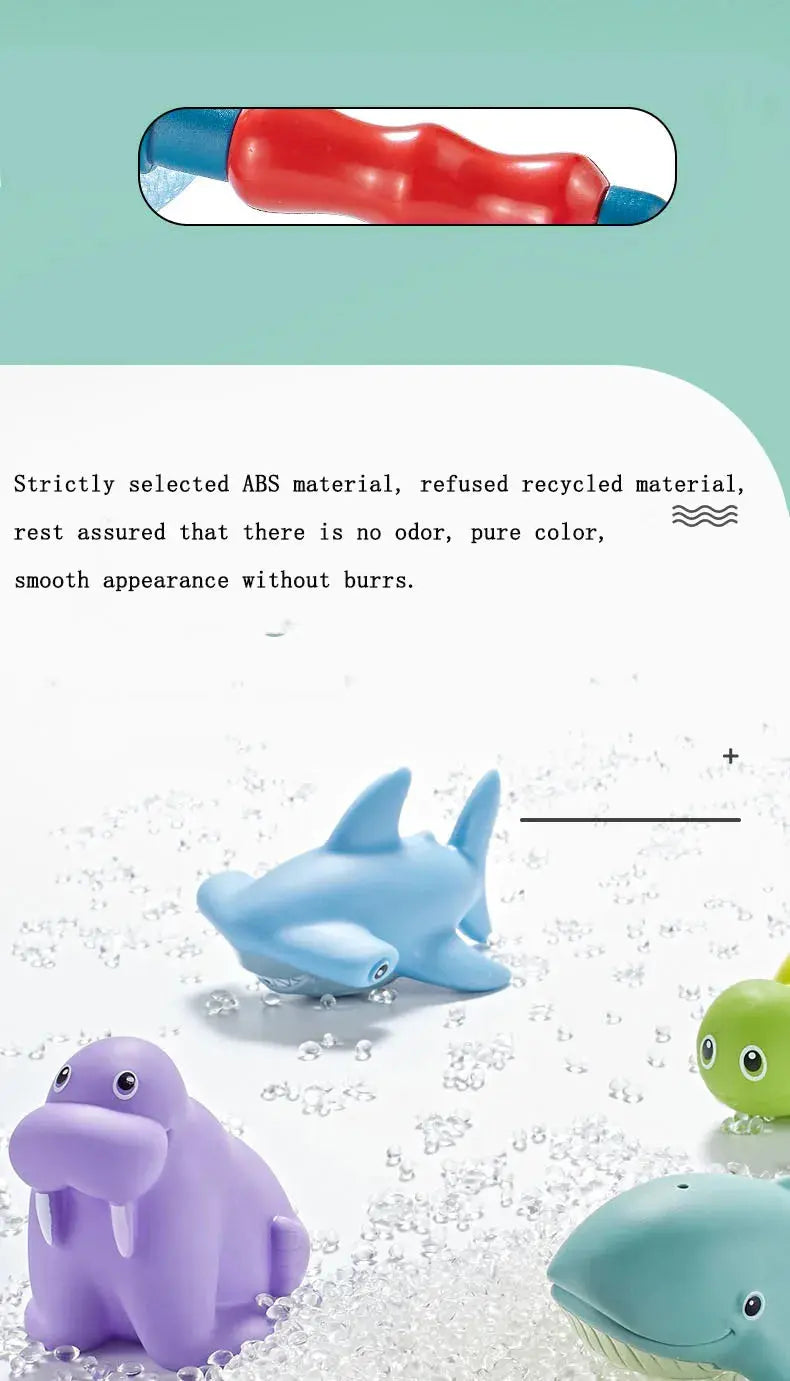 Baby Bath Toys Bathtub Colorful Toys Waterproof Bath Toys for Toddler Infant Boys Girls 0~3years Gift Nova Trendz