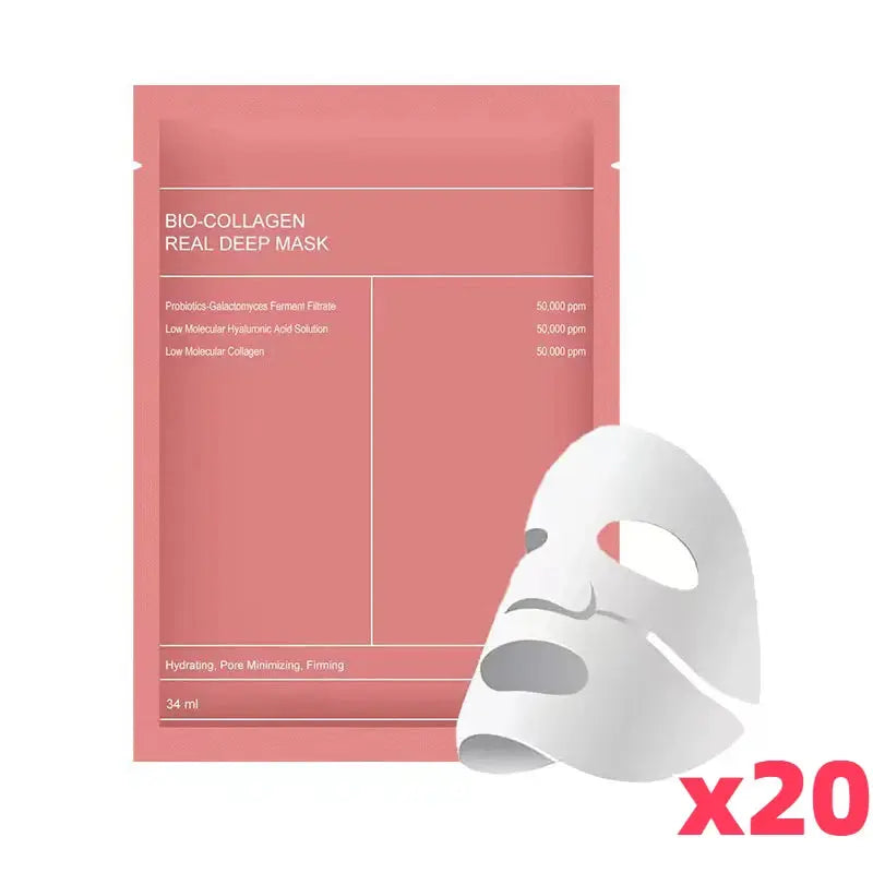 20/10/5/1PC Bio Collagen Face Mask Shrink Deep Hydrating Overnight Mask Moisturizing Refreshing Brightening Face Skin Care Nova Trendz