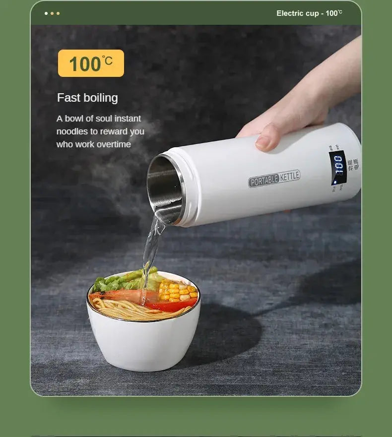 500ML Travel Electric T Kettle Fast Boiling Water Portable baby Milk Warmer Kettle 304 Stainless Steel Thermo Kettles Nova Trendz