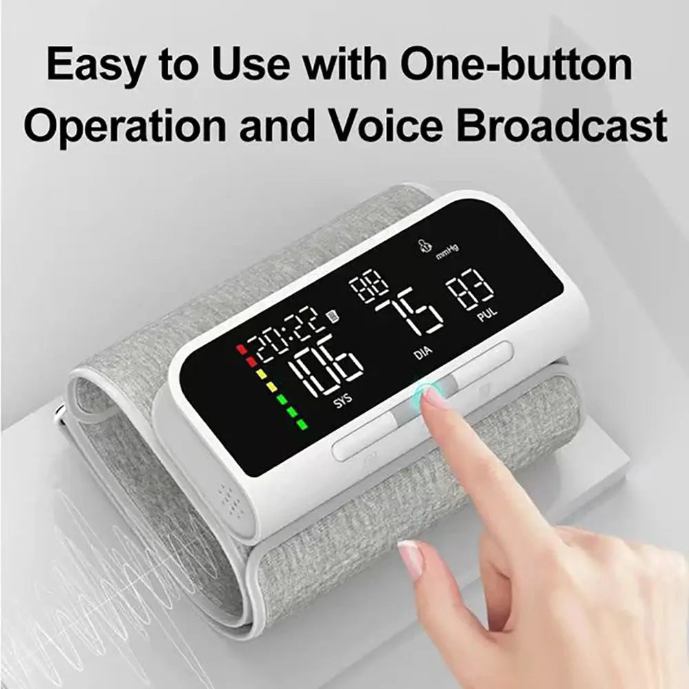 Full Upper Arm Blood Pressure Monitor Rechargeable Digital Three Color LCD large Screen Blood Pressure Monitor With Voice Nova Trendz