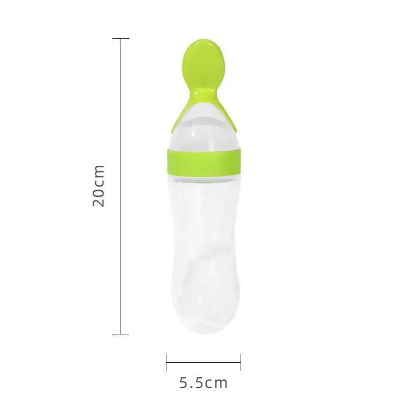 Squeezing Feeding Bottle Silicone Newborn Baby Training Rice Spoon Infant Cereal Food Supplement Feeder Safe Tableware Tools Nova Trendz