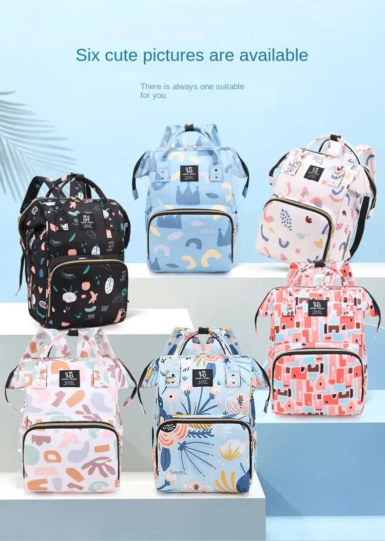 Fashion Print Nappy Backpack Bag Mummy Large Capacity Bag Mom Baby Multi-function Outdoor Travel Diaper Bags for Baby Care Stuff Nova Trendz