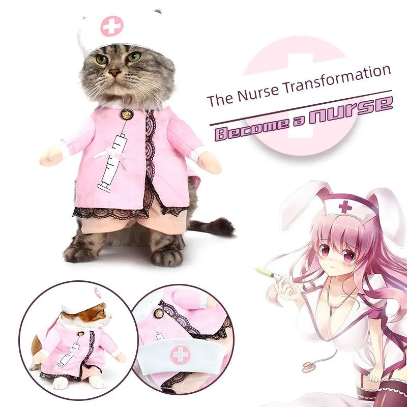 Cat Transformation Funny Pet Upright Pet Costume Cat Clothes Dog Funny Cat British Shorthair Cute Thin Summer Clothing Nova Trendz