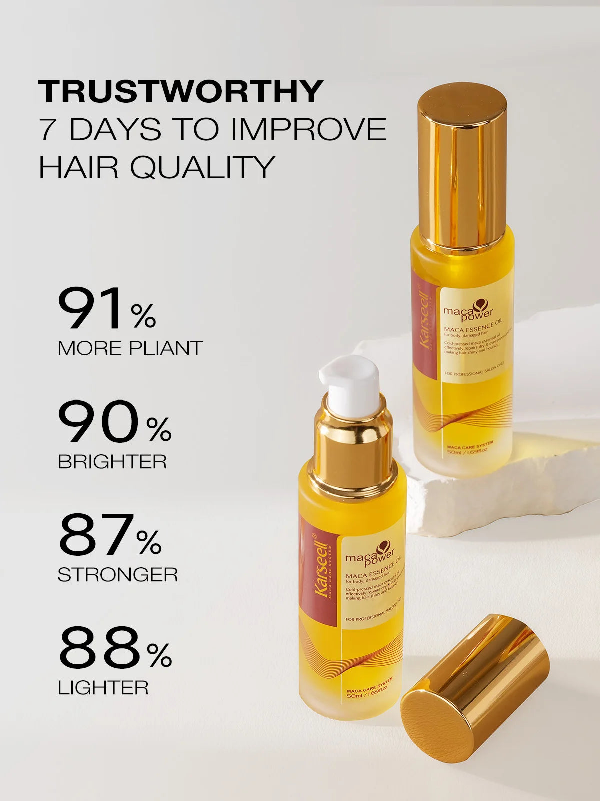 Karseell 50ml Moroccan Argan Oil 50ml 1.69 fl.oz for Hair Healing Cold Pressed Weightless Hair Serum for Dry Damaged Hair
