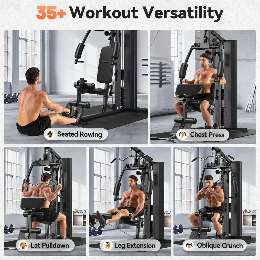 Home Gym,Workout Station with 154LBS Weight Stack, Exercise Equipment for Full Body Traning with Pulley System Nova Trendz