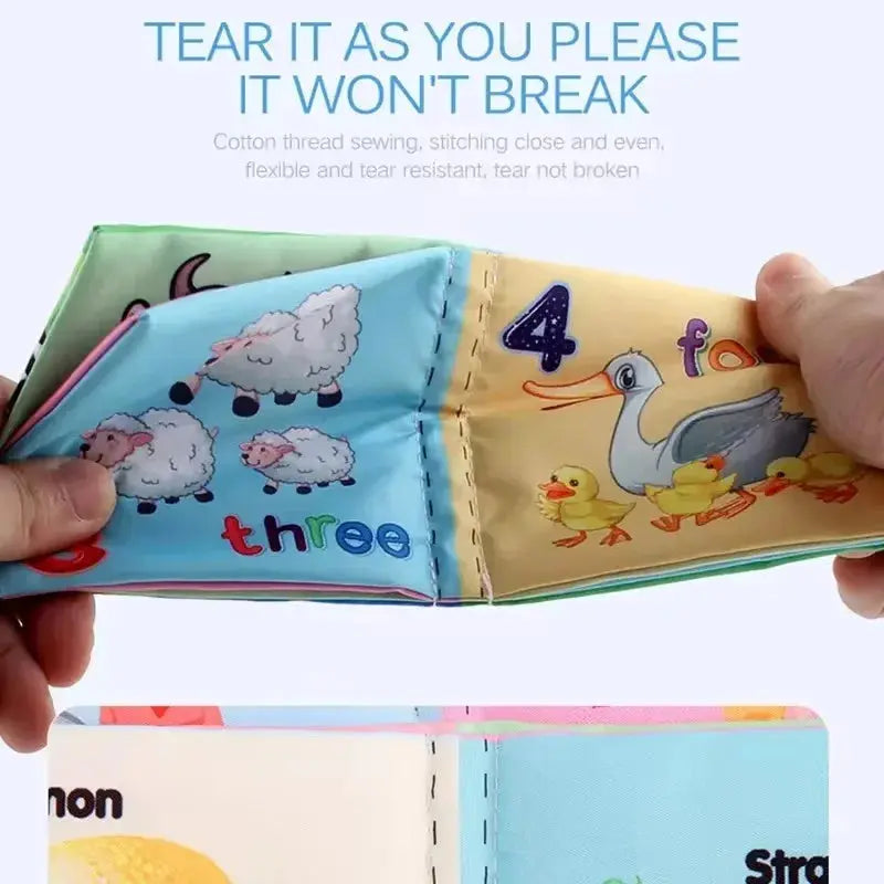 Baby Cloth Books Enlightenment Early Educational Toys Kids Fruits Animal Numbers Food Cognitive Book for Toddlers 12-72 Month Nova Trendz