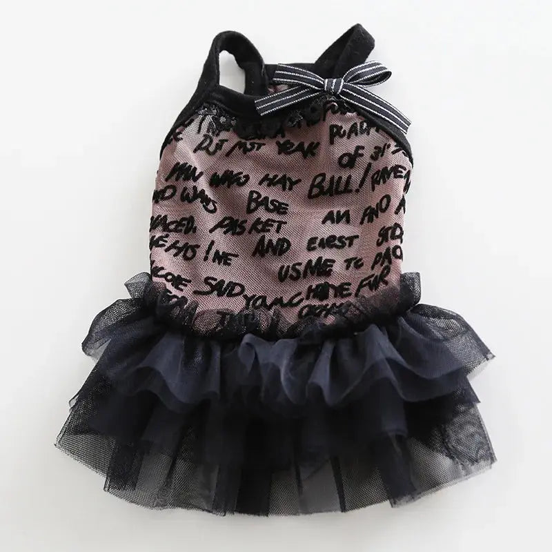 Dogs and Cats Dress Letters and Lace Design Pet Puppy Shirt Spring/Summer Clothes Outfit 2 Colours Nova Trendz