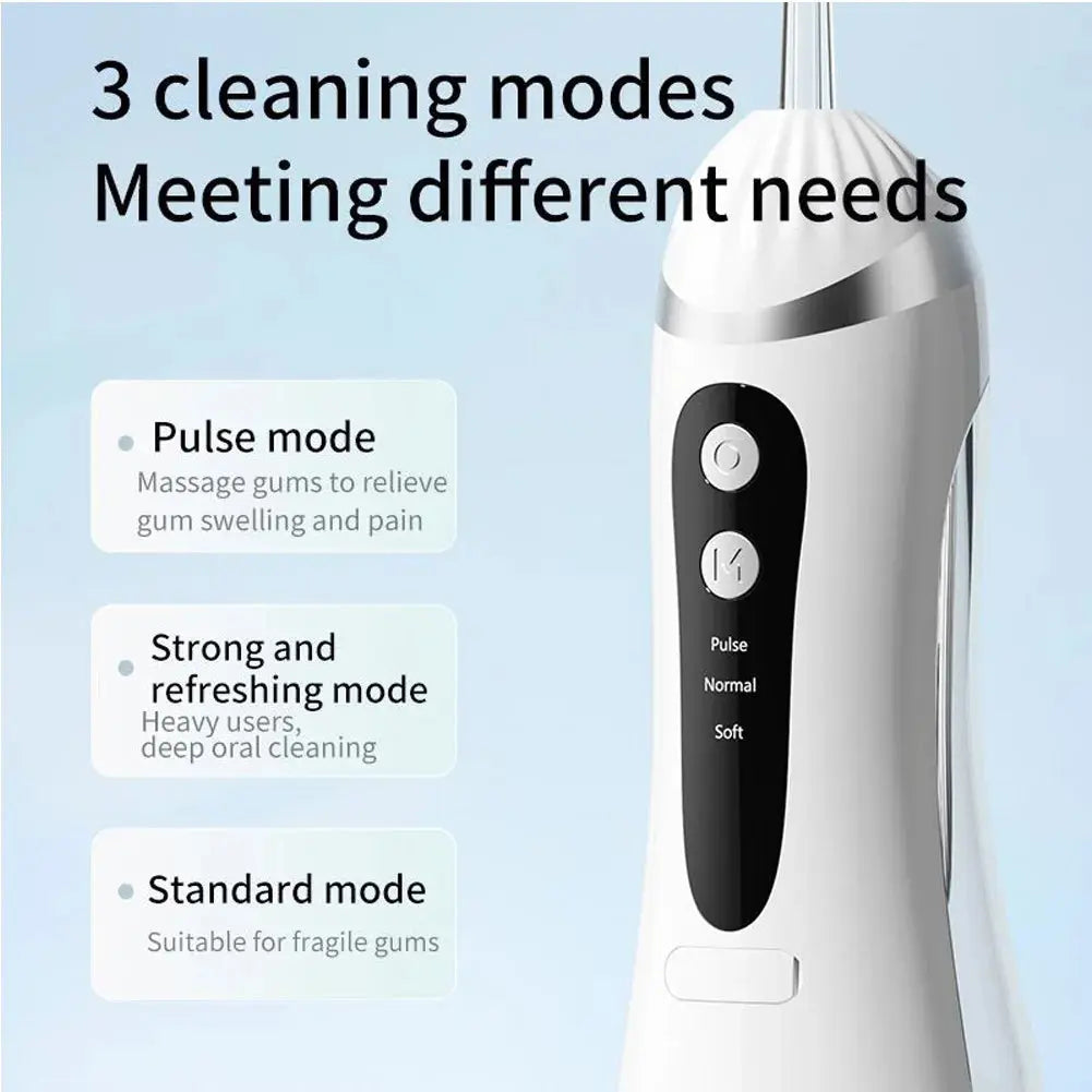 Oral Irrigator 3 Cleaning Modes Portable Rechargeable Waterproof  IP65 Dental Water FlosserTeeth Whitening Jet Floss 200ML Nova Trendz